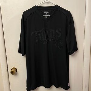 Stitches MN Twins Jersey Black Size Large